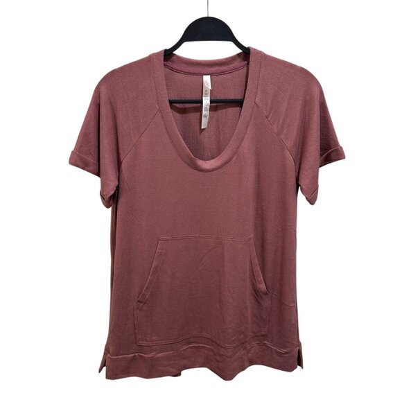 Retreat by Rhonda Shear Womens Size M Rose Mauve Short-Sleeve Lounge Top NWOT - Picture 1 of 5